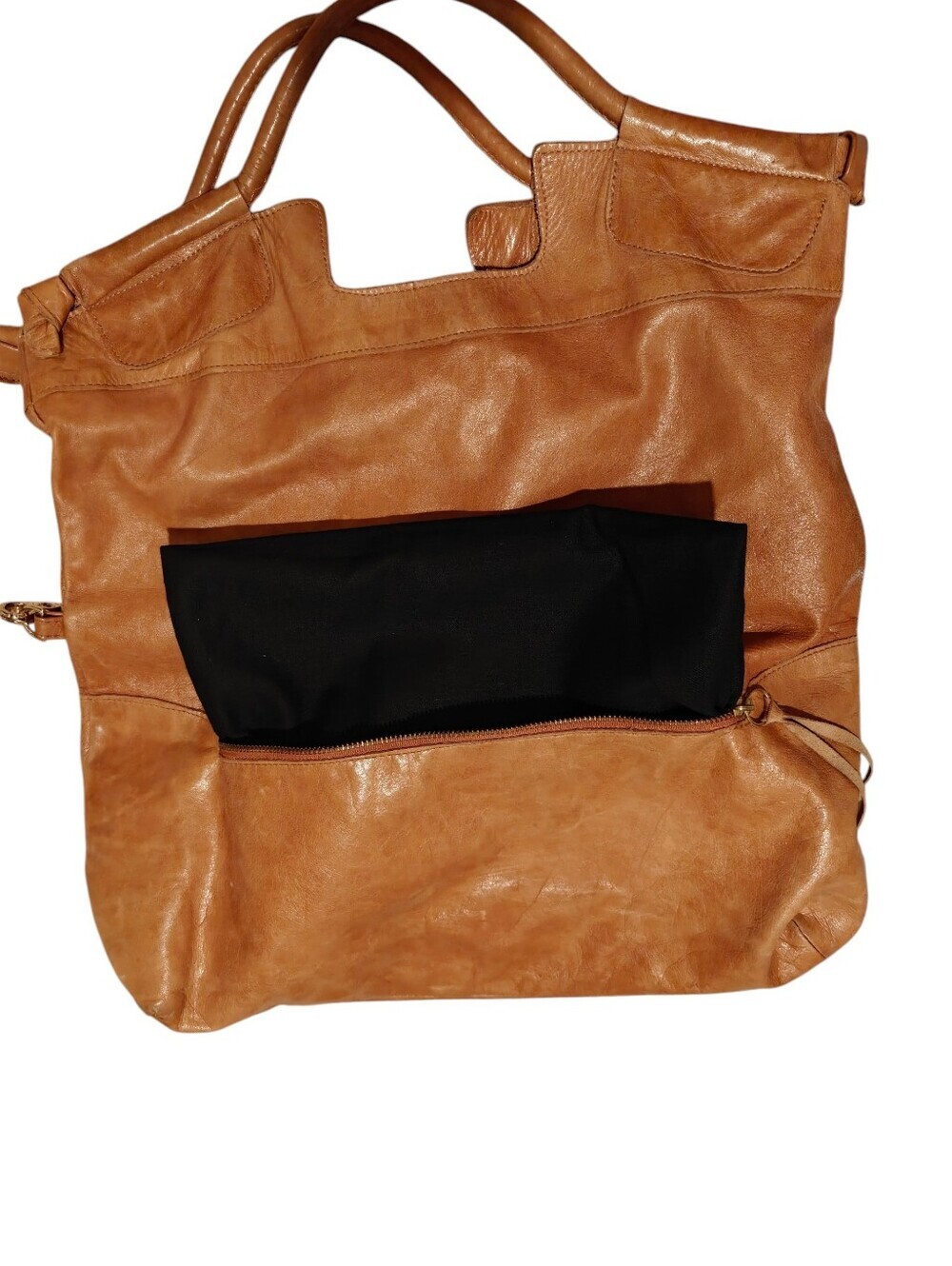 ANNA CORINNA Mid City Leather Tote Large Handbag in Cognac - Picture 9 of 16